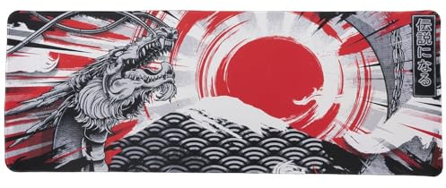 lachineuse Tapis DE Souris XXL - Dragon Japonais - Mythes et Traditions - 800 x 300 x 3 mm - Déco Japonaise - Antidérapant et Résistant à l'eau - Déco Bureau - Idée Cadeau Japon Asie