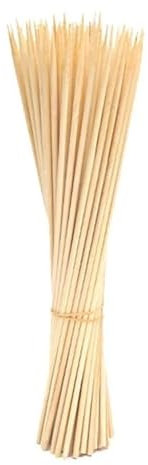 90 st bambuspettpinnar robusta engångsgrill frukt naturliga träpinnar fest buffé mat BBQ verktyg tillbehör (30 cm)