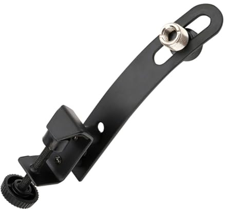 Stoßfeste Mikrofonklemme Sa22 für Trommelrand, Schwarz | Metallausführung, Zuverlässiger Halt, Clip für Instrumente und Mikrofone