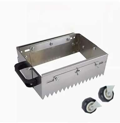 300-800mm Adjustable Notched Trowel Mortar Comb with Wheels Tile Leveler Square Box Flat Sand Leveling Tiling Paving Tool(Pointed Teeth,60cm)