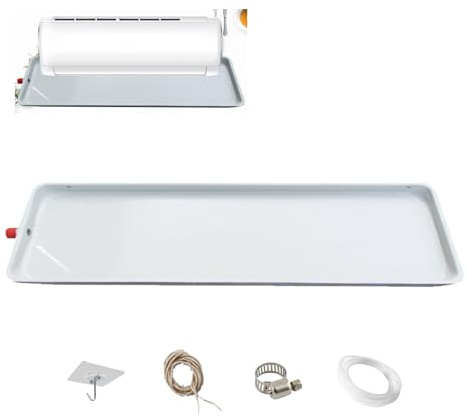 Bandeja Aire Acondicionado, Bandeja de Goteo de Metal Galvanizada, Material Galvanizado, para Aire Acondicionado Interior y Exterior(181x25cm/71x10in)