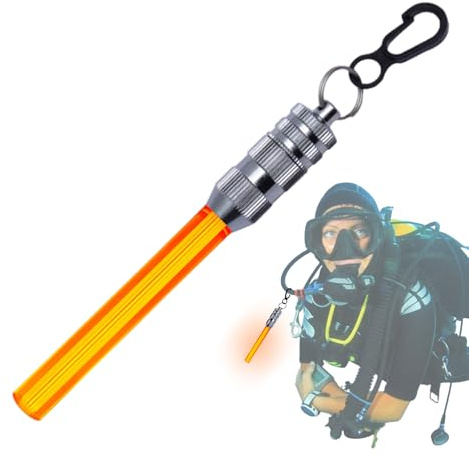 Submarinismo bajo el agua, luz subacuática brillante con clip | Luz subacuática LED, encendido constante e intermitente, luz de advertencia para buceo con autonomía de 50 horas, equipa