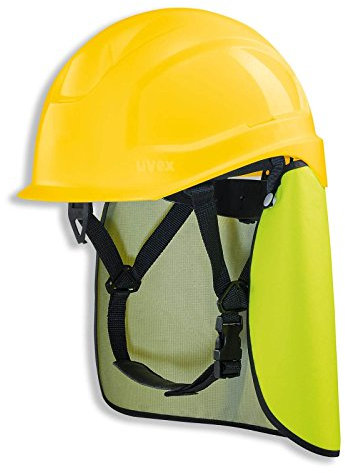 UVEX Schutzhelm pheos S-KR IES - Arbeitsschutz-Helm mit Nackenschutz - Set mit BG Bau Förderung - EN 397, Farbe:gelb