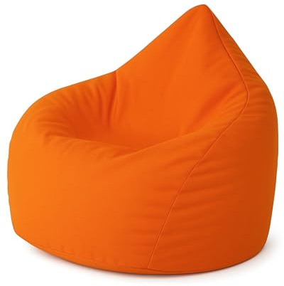 PATCH HOME Sitzsack Tropfenform - Orange für In & Outdoor XXL 420 Liter - mit Styropor Füllung in 25 versch. Farben und 3 Größen