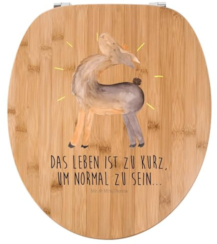 Mr. & Mrs. Panda Motiv WC Sitz Lama Stolz - Geschenk, Toilette, WC-Sitz, Klobrille, Kumpel, Klodeckel, Alpaka, Freundin, Toilettendeckel