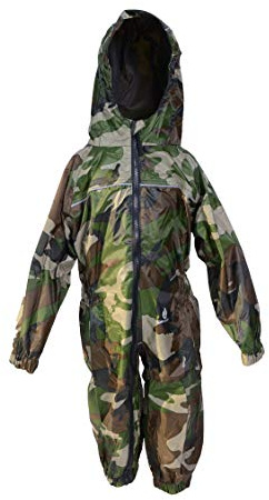 DRY KIDS Waterproof Rainsuit Camo Green 5/6yrs