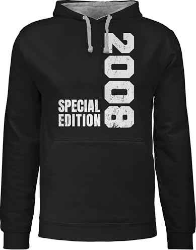 Shirtracer - Pullover Herren Frauen Hoodie Kontrast zweifarbig - 18. Geburtstag - Special Edition 2008
