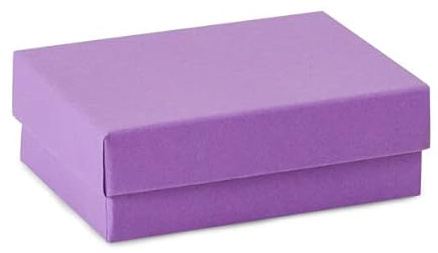 RJ Displays-20 Pack Cotton Filled Matte Purple Cardboard boxes for pendant, earring, Ring, Necklace, Anklets, bracelets, Cuff Links, Coins, Collectables Size: 3.25 X 2.25 X 1 Inch #32 Size