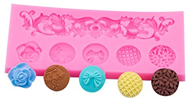 Moule En Silicone 2 Pièces Vintage Fleur Vigne Bordée De Sucre Flip Gâteau Silicone Moule Chocolat Cuisson Décoratif Goutte À Goutte Colle Argile Moule