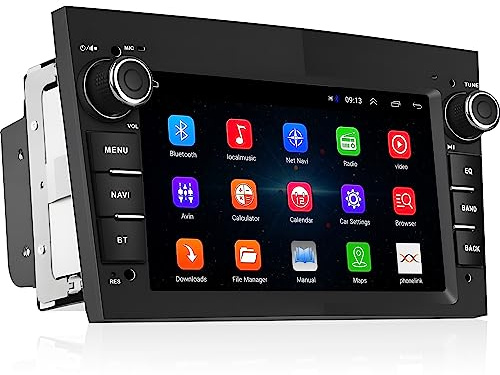 CAMECHO Android 13 2 DIN Autoradio mit Navi für Opel Corsa d/Astra h/Zafira b/Meriva Radio, 7 Zoll Kapazitiv Touchscreen unterstützt Lenkrad Bedienung USB Bluetooth FM Mirror Link-Schwarz