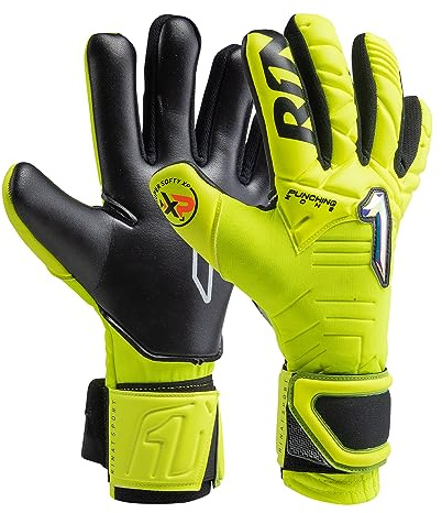 Rinat Kratos Torwarthandschuhe halb für Erwachsene, Gelb, Größe 8