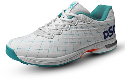 DSC Chaussures de Cricket pour Homme et garçon, Cyan, Taille 9 UK/ 10US / 43EU