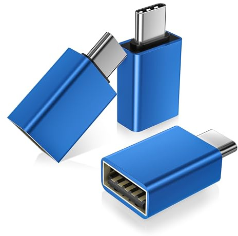 Basesailor USB C to USB Adapter 3Pack,USBC Male to USBA 3.0 Female OTG Adapter,Type C Thunderbolt 5 4 3 Converter for iPhone 17 17e 16 Max,MacBook Pro Air,Mac,iPad,Microsoft Surface,Samsung Galaxy S26