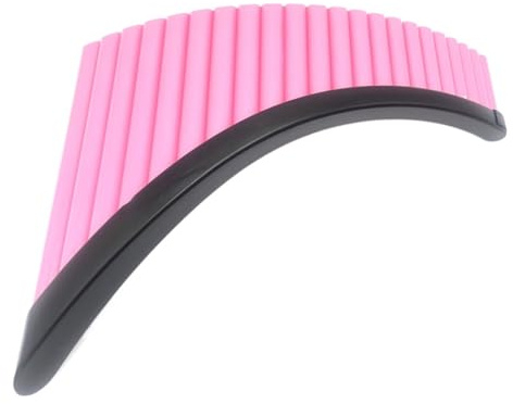 Professionelle Panflöte 22-Röhren-G-Ton-Harz-Panflöte Mit Sockel Für Anfänger Vorhand Puderblau (Color : Pink)
