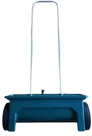 JISADER Esparcidor de Semillas de Empuje Manual, Mango Largo de 12 litros, sembradora de jardín para derretir Hielo y Sal, aplicar Semillas de césped