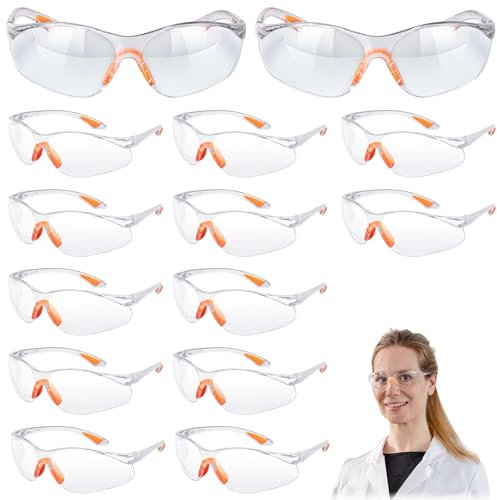 CLDURHGE Pack de Gafas de Protección – Lote de 14 Gafas de Seguridad – Comodidad y Protección en el Trabajo y el Juego