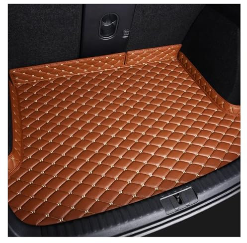 Kofferraumwanne Kofferraummatte Für 7er G11 2015-2016 2017 2018 2019 2020 2021 2022 Kofferraummatte Leder Individuelles Interieur Autozubehör(Braun)