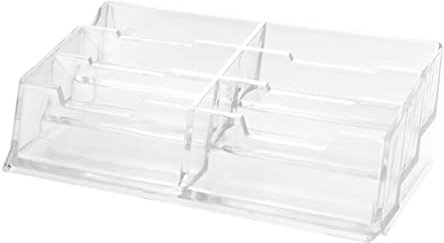 HOODANCOS Transparenter Acryl Visitenkartenhalter Mit Fächern Kompakter Karten Organizer Für Büro Und Schule Praktisches Business Case Zubehör Für Schreibtisch Stilvolles Langlebiges Design