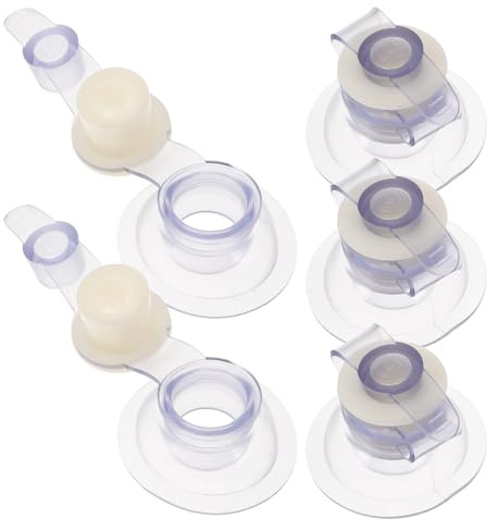 POPETPOP Boquilla de aire inflable – 5 válvulas de PVC de doble uso para bolsas de agua, juguetes de plástico, colchones de aire y tiendas de campaña