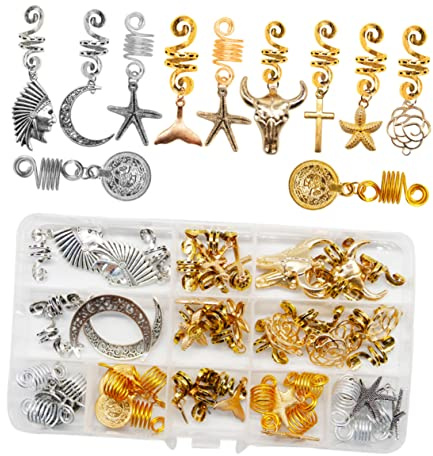 NOLITOY 33piezas Accesorios Para Dreadlocks Joyas Para Cabello Adornos Para Trenzas y Dreadlocks Decoración De Estilo Africano