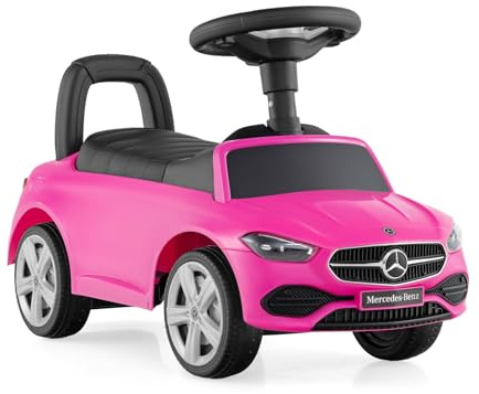 SOARS Kinder Rutschauto, Rutschfahrzeug mit Lenkrad, Sound, Stauraum, Spielzeugauto Jungen & Mädchen für Kinder ab 1 Jahr, ‎65 x 28 x 38 cm (Rosa)