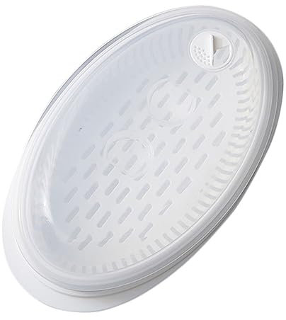 UTHCLO Plato Al Vapor Microondas Tapa De Panecillos Plato De Pescado Seguridad Bpa Fácil De Usar