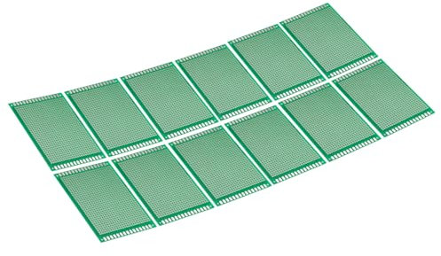 PATIKIL 4 x 2.8 PCB Board Circuit, 12 Pcs Single Sided Prototype Solder Boards for DIY Soldering and Electronic Project Circuit Boards Solderable Breadboard, Green