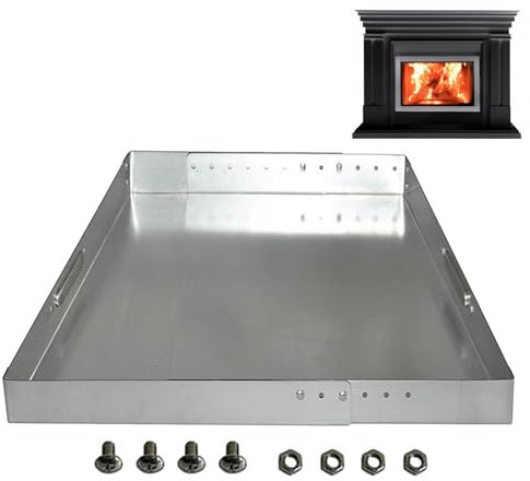 Cassetto portacenere per , in acciaio, con confezione di viti, strumento di raccolta regolabile, resistente alla ruggine, accessorio per caminetto interno