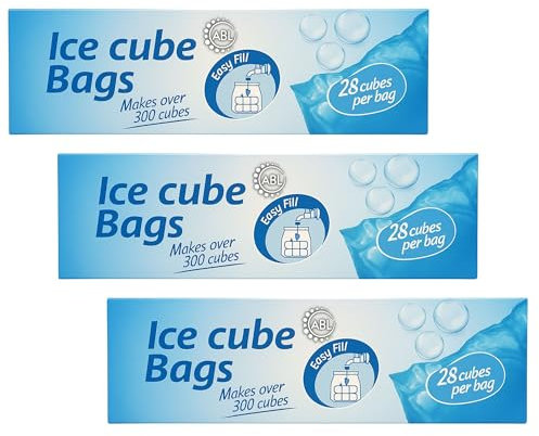 36 Pack Ice Cube Freezer Bags Makes Over 900 Ice Cubes | 3 X 12 Pack Ice Cube Maker Bags