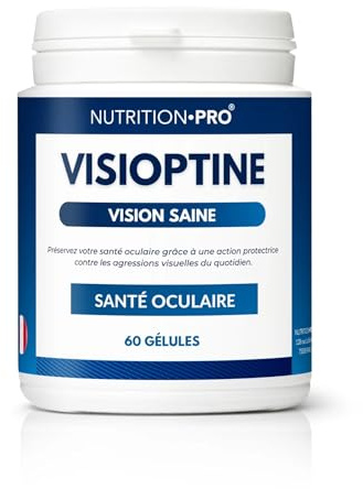 Visioptine – 60 Gélules • Lutéine, Zéaxanthine, Myrtille, Zinc, Vitamines C & E • Protection Oculaire & Vision • Anti-Lumière Bleue, Fatigue Oculaire, Vision Nocturne • Complément Oculaire Premium