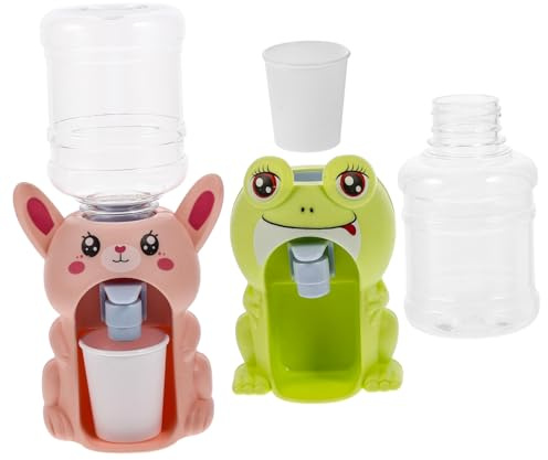 Eringogo 2 Piezas Mini Dispensador De Agua De Juguete para NiñOs con DiseñO De Dibujos Animados SimulacióN Realista para Juegos De ImitacióN En Casa Y Restaurantes
