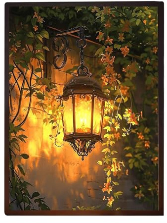 Luminoso LED Decorazione Murale in Tela con Luce Dimmerabile