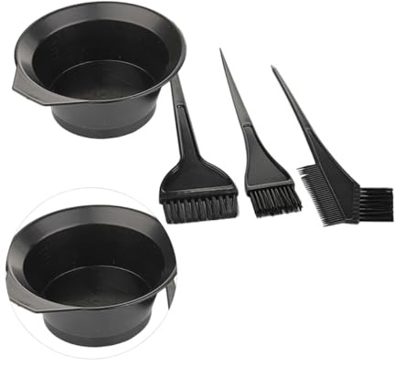 FONDOTIN 4 juegos Unidades de Peines y Cuencos para Teñir Cabello Accesorios de Peluquería Profesional para Aplicación de Tinte Reutilizables y Fáciles de Limpiar para Uso Doméstico y