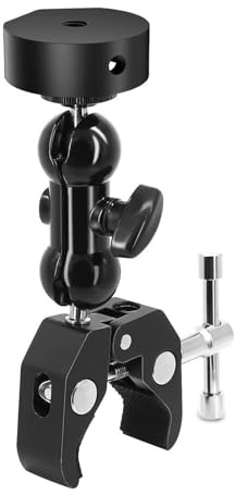 Support réglable en aluminium à double tête sphérique pour antenne parabolique, remorque, bateau, installation de poteaux à double tête sphérique