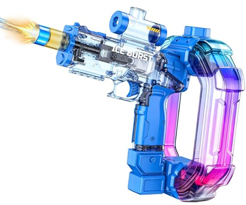 Elektrische Wasserpistole für Erwachsene und Kinder, Automatische Wasserpistole mit 750ml Tank, Wasserkanone mit 7–9 m Reichweite, Wiederaufladbar, Sommerspielzeug für Garten Pool Strand Party
