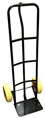 Heavy Duty Industrial P-Handle Steel Sack Truck with Anti-Puncture Tyres - Black - 325kg Load Capacity - 5 Year Warranty