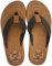 KuaiLu Mens Flip Flops Arch Support Comfortable Cushion Memory Foam Recovery Walking Waterproof Leather Thong Sandals Orthotic Plantar Fasciitis Summer Casual Beach Pool Slip on Slippers Brown 8.5