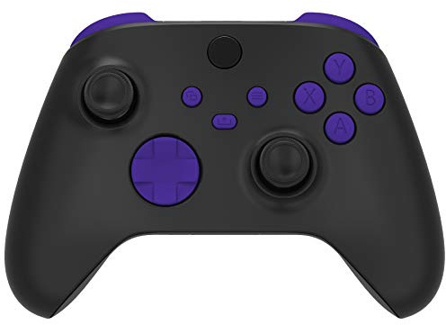 eXtremeRate Replacement Buttons for Xbox Core Wireless Controller, Purple DIY Accessories Kit LB RB LT RT Bumpers Trigers Dpad ABXY Start Back Sync Share Keys Parts for Xbox Series X & S Controller