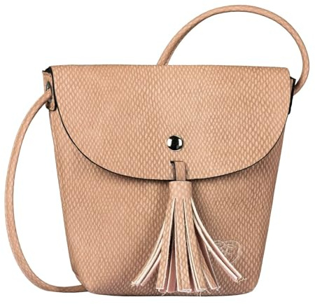 TOM TAILOR Denim bags IDA SNAKE Damen Umhängetasche S, snake rose, 17x4.5x16