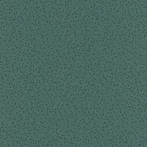 Rasch Tapete 710755 - Vliestapete mit kleinen Blumenranken in dunklem Grün aus der Kollektion Sophia - 10,05m x 0,53m (LxB)