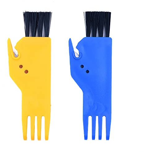 WANGCL 2 Pezzi Spazzola per la Polvere per Aspirapolvere, Spazzola per la Pulizia del Robot Spazzante Facile da Installare Lavabile per Robot Spazzare per Robot Spazzare (Giallo + Blu)