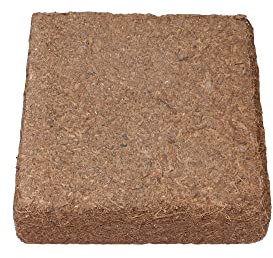 Novatool Bloc de noix de coco avec sac de terre de coco pour plantes d'intérieur 10 litres 750 g 19 x 18 x 5 cm Terreau de coco fin Pastilles de coco Steu et substrat Plantes de fleurs