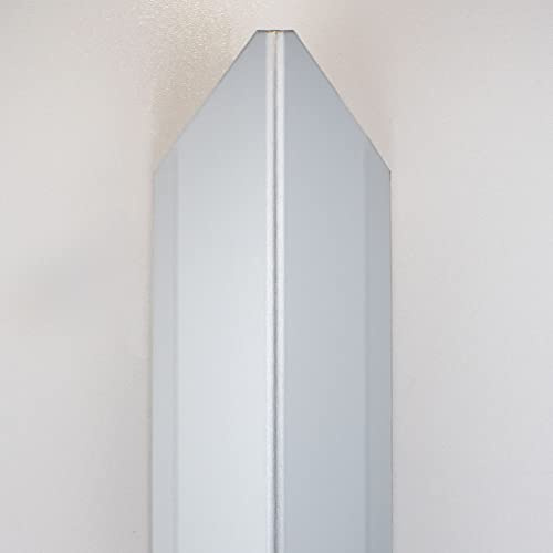 PROVISTON Équerre de protection d'angle, en aluminium, argenté, largeur 40 mm, hauteur 40 mm, longueur 1000 mm, non percé, profil de protection d'angle, barre de protection d'angle, profil en métal
