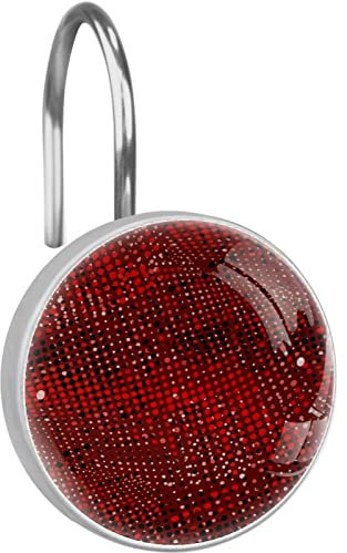 Ganci per tenda da doccia ad acquerello, doppi anelli per tenda da doccia, anelli per tenda da doccia, set di 12