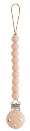 mushie 100% Silicone Baby Pacifier Clip BPA Free | Hera (Blush)