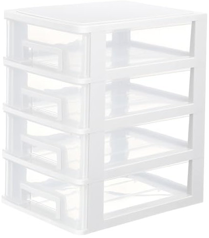 Gatuida Kunststoff-Aufbewahrungsschubladen Durchsichtiger Desktop-Schubladen-Aufbewahrungsschrank Aufbewahrungskoffer Aufbewahrungsbox Mehrschichtiger Kleinigkeitenhalter Für Büro Zu