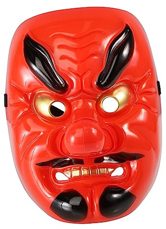 Toyvian Maske Horror Cosplay Maske Halloween Tengu Synthetisches Material Kostümzubehör Anime Kostüm Requisite Party Deko für Männer Dämon Helm Größe 1Stk für Halloween Party