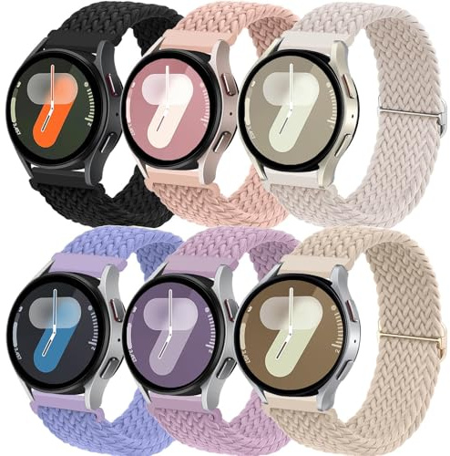 20mm Geflochtene Nylon Uhrenarmband für Samsung Galaxy Watch 7/6/5/4/FE | Band für Galaxy Watch 7/6/5/4/FE 40 44mm/4 6 Classic 47 43 46 42mm/5 Pro/3 41mm/Active 2 für Garmin Vivoactive 5/3/Venu sq 2