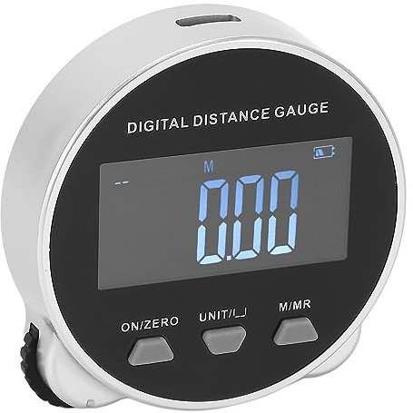 Uadme Misuratore di Distanza Digitale, 0-199,999 Metri / 0-656,2 Piedi Metro Elettronico, Ruote di Misurazione Ricaricabile, Strumento di Misura Digitale Portatile Telemetro con Schermo LCD