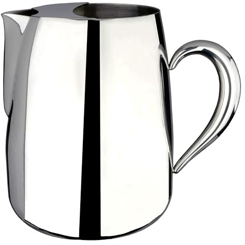 Café Olé Premium Carafe à eau 2 litres, acier inoxydable, poignée classique avec finition miroir, bec verseur parfait